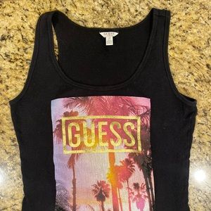 vintage GUESS BLACK TANK TOP size: L